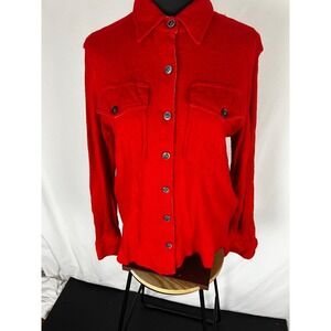 Isabel Marant Etoile red cotton/wool women's Size 40 shirt = size  US 10-12
